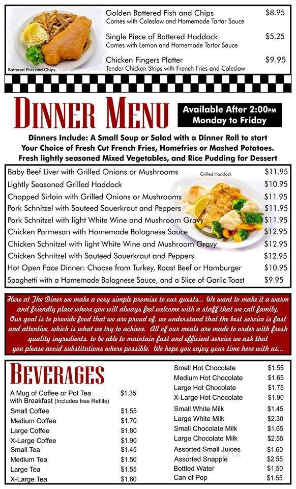 The Donut Diner - Hamilton, ON menu_pic