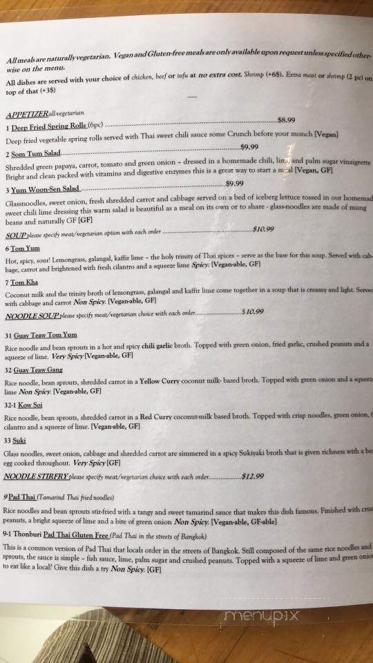 Thornburi Thai Food - The Blue Mountains, ON menu_pic