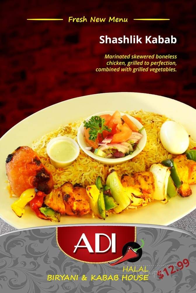 Adi Biryani & Kabab House - Toronto, ON menu_pic