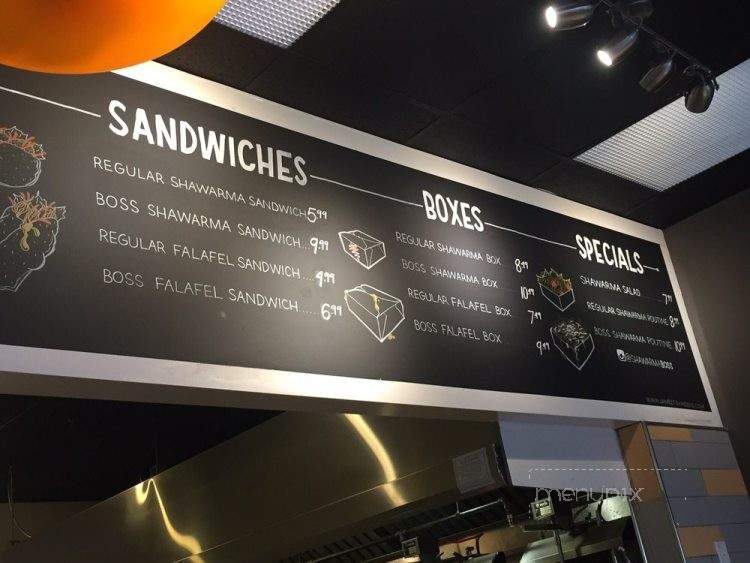 Shawarma Boss - Toronto, ON menu_pic