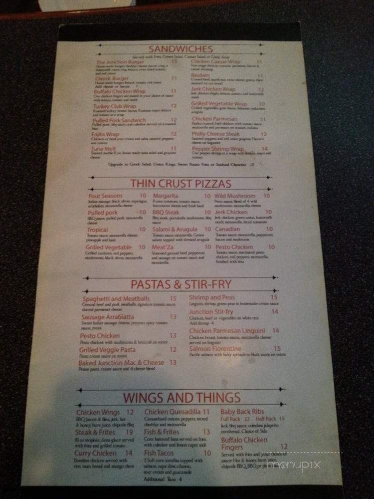 The Junction Kitchen & Bar - Toronto, ON menu_pic