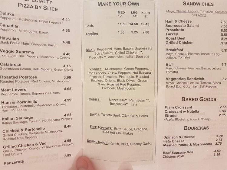 Toffee Cafe - Toronto, ON menu_pic