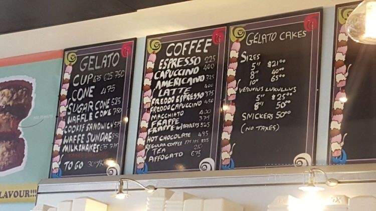 XO Gelato - Toronto, ON menu_pic
