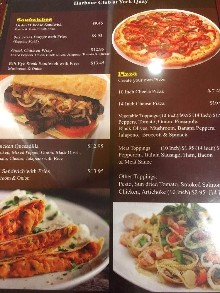 Harbour Club - Toronto, ON menu_pic