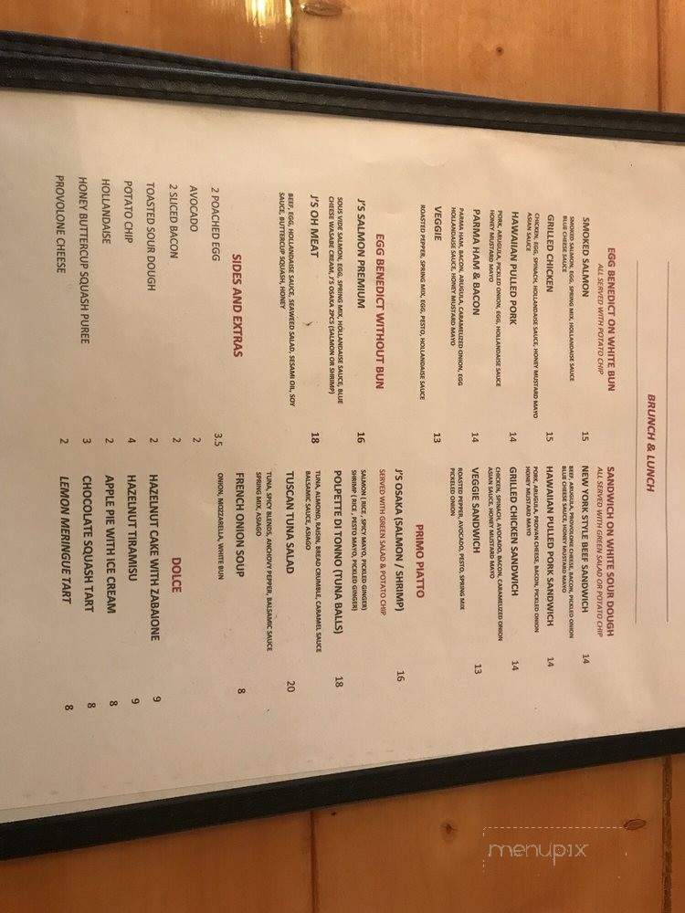 J's Apron - Toronto, ON menu_pic