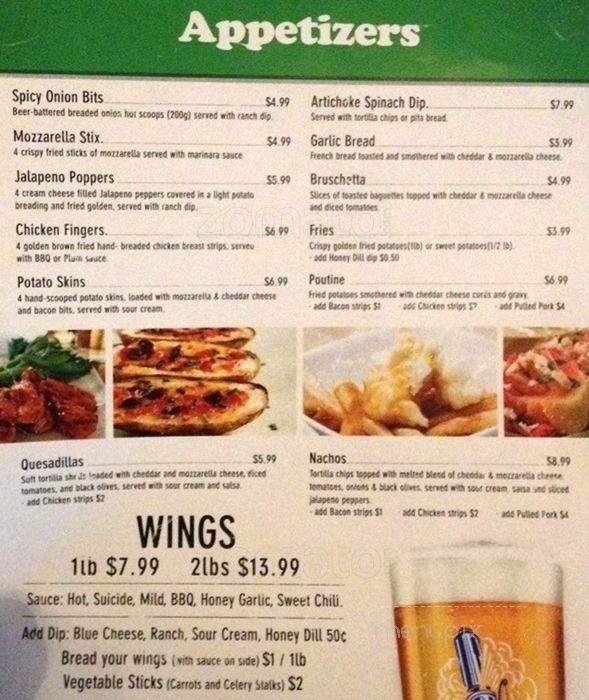 The Beer Station - Toronto, ON menu_pic