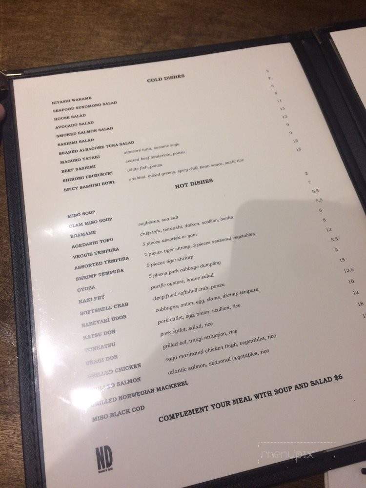 ND Sushi & Grill - Toronto, ON menu_pic