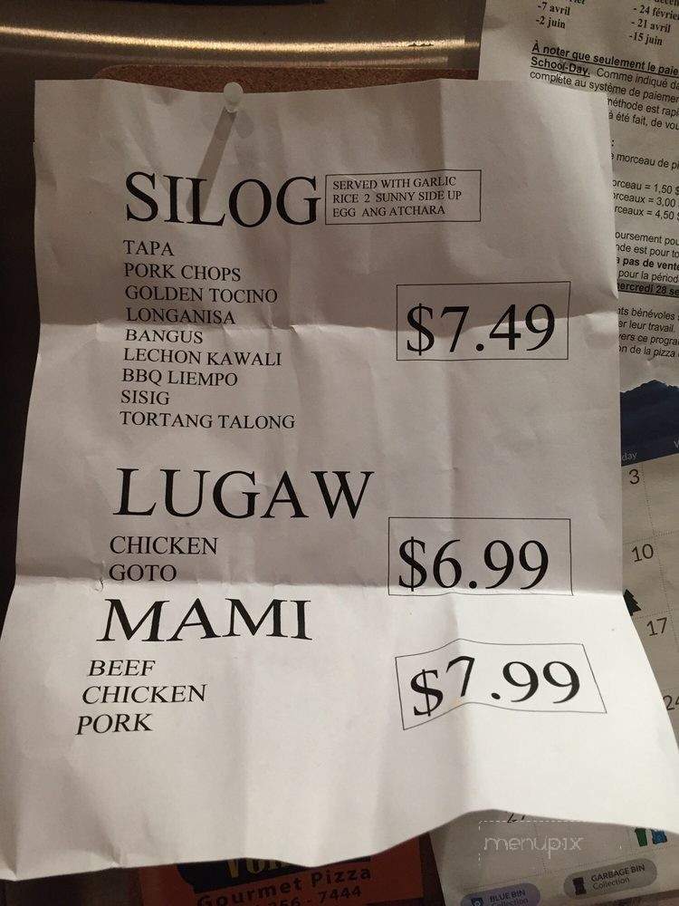 Bangku - Toronto, ON menu_pic