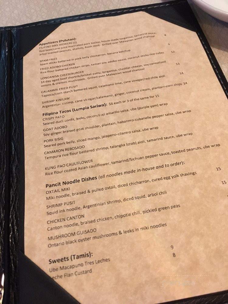 Dolly's Mojito Bar - Toronto, ON menu_pic