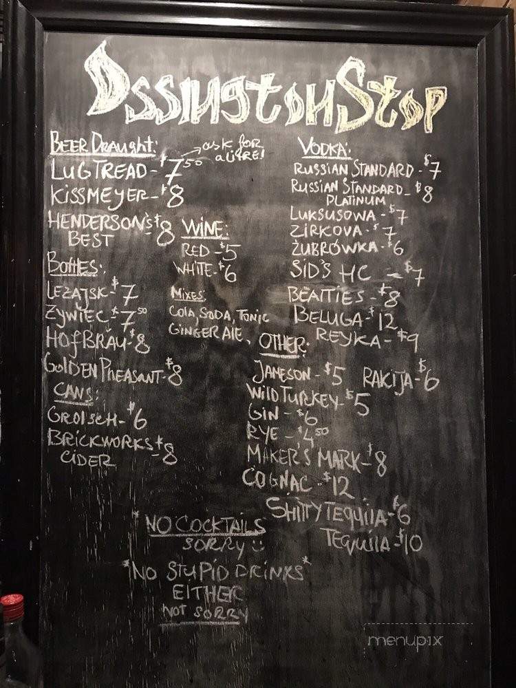 Ossington Stop - Toronto, ON menu_pic