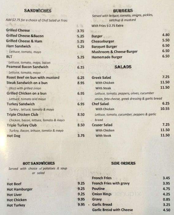 Village Grill Restaurant - Toronto, ON menu_pic