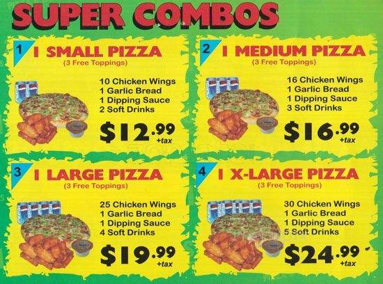 1 Plus 3 Pizza & Wings - Toronto, ON menu_pic
