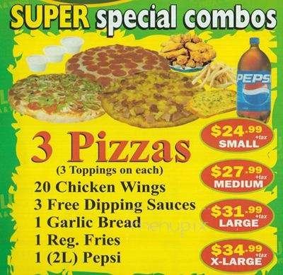 1 Plus 3 Pizza & Wings - Toronto, ON menu_pic