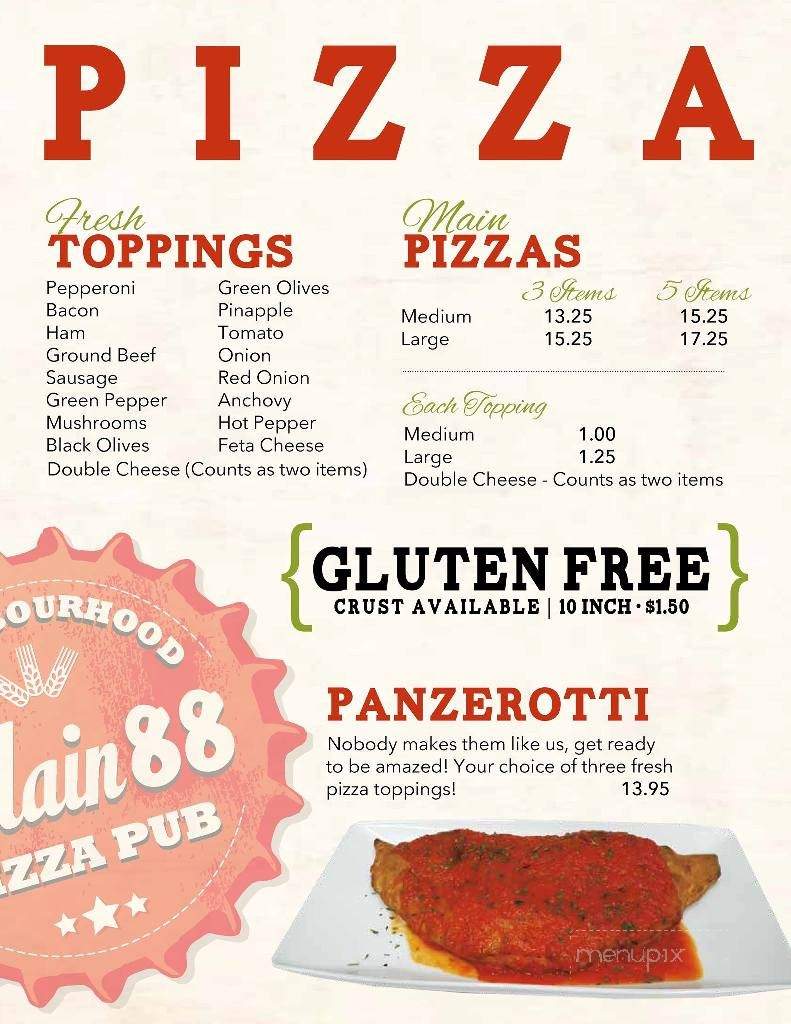 Main 88 Pizza Pub - Hagersville, ON menu_pic