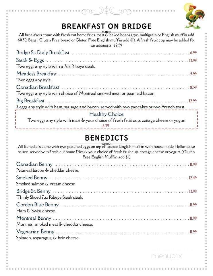 Bridge Street Kitchen - Waterloo, ON menu_pic