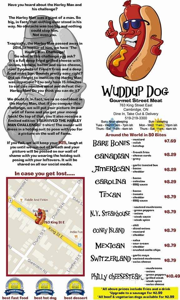 Wuddup Dog - Cambridge, ON menu_pic