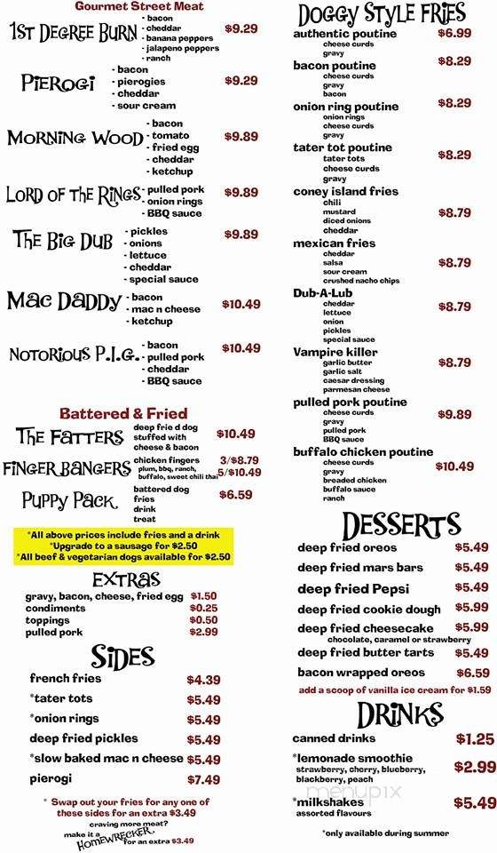 Wuddup Dog - Cambridge, ON menu_pic