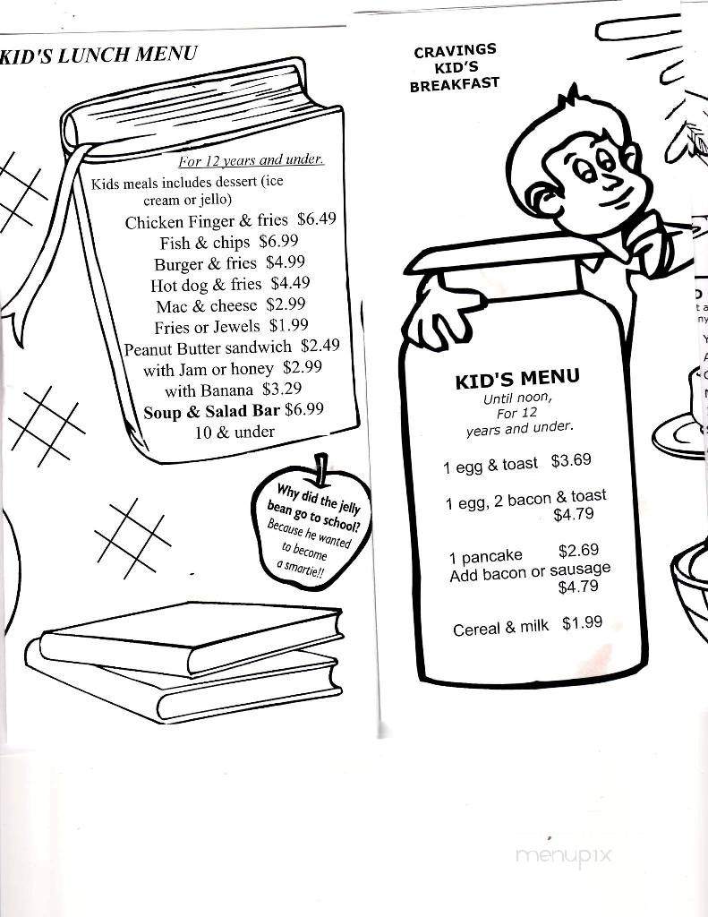 Craving's Family Restaurant - Hanover, ON menu_pic