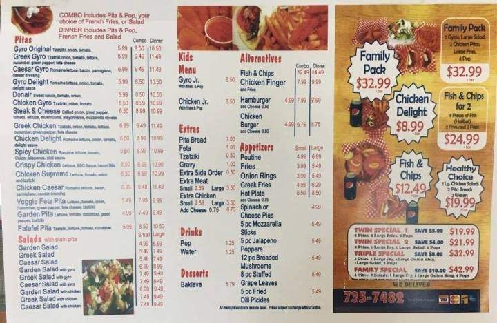 Donair House - Windsor, ON menu_pic