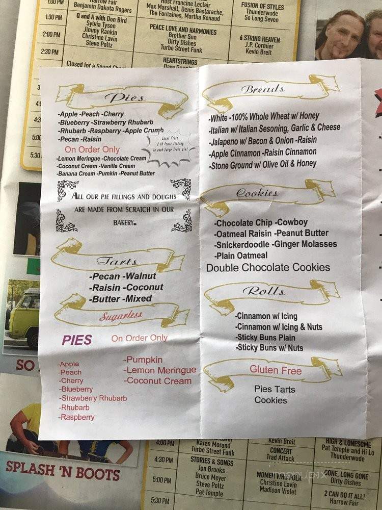 Fehr's Heritage Bakery - Kingsville, ON menu_pic