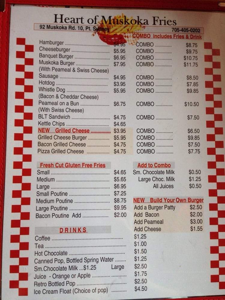 Heart Of Muskoka Fries - Port Sydney, ON menu_pic
