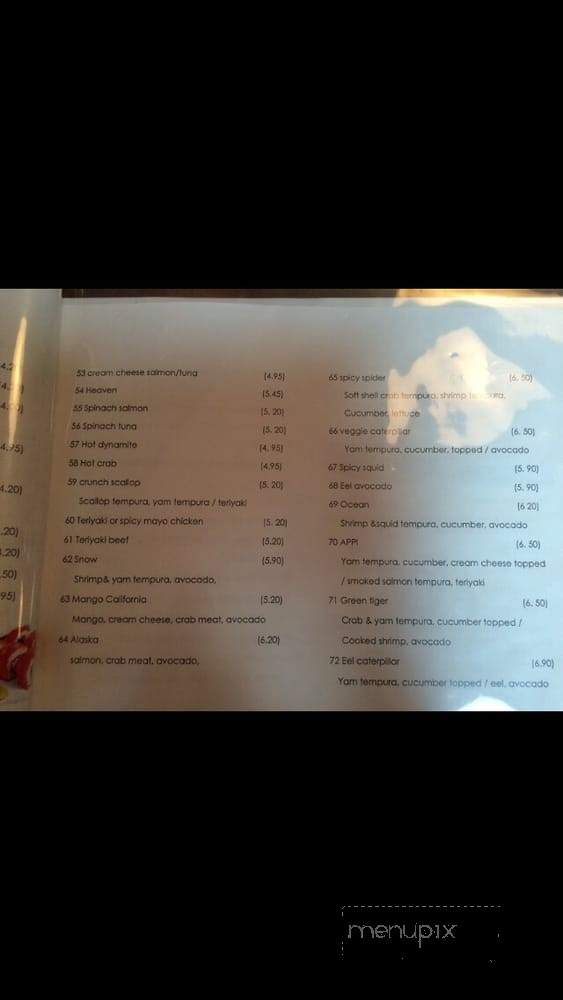 Sushiholic - Winnipeg, MB menu_pic