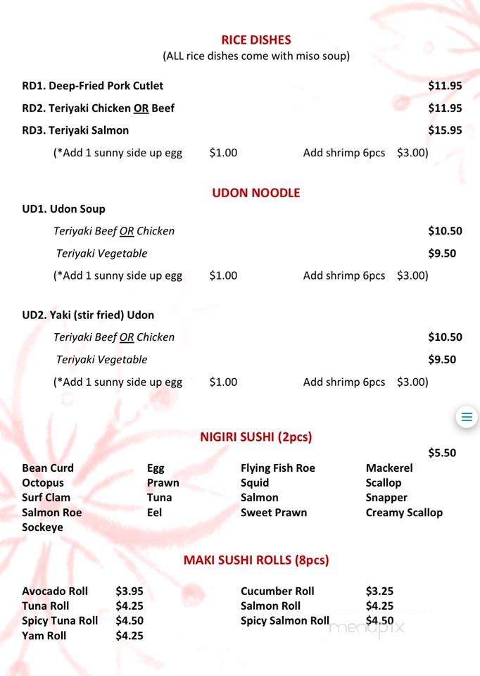 Sakura Sushi - Regina, SK menu_pic