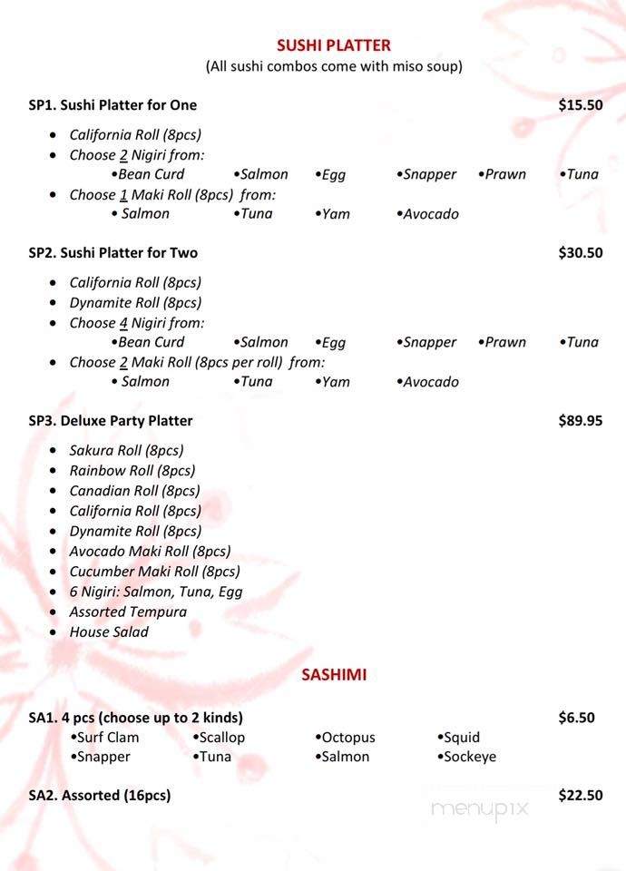 Sakura Sushi - Regina, SK menu_pic