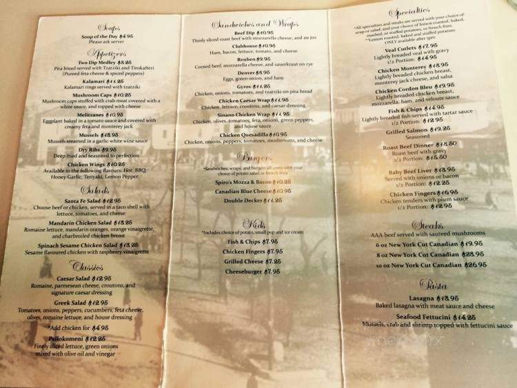 Sinano Grill - Swift Current, SK menu_pic