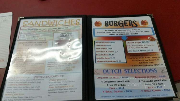 The Wooden Shoe Store and Coffee Shop - Bentley, AB menu_pic