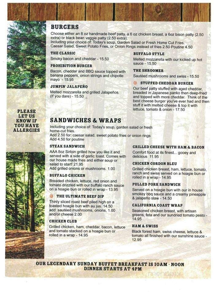 Pure Country Bar and Grill - Bellevue, AB menu_pic