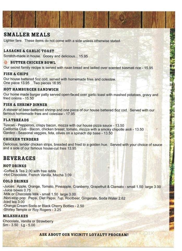 Pure Country Bar and Grill - Bellevue, AB menu_pic