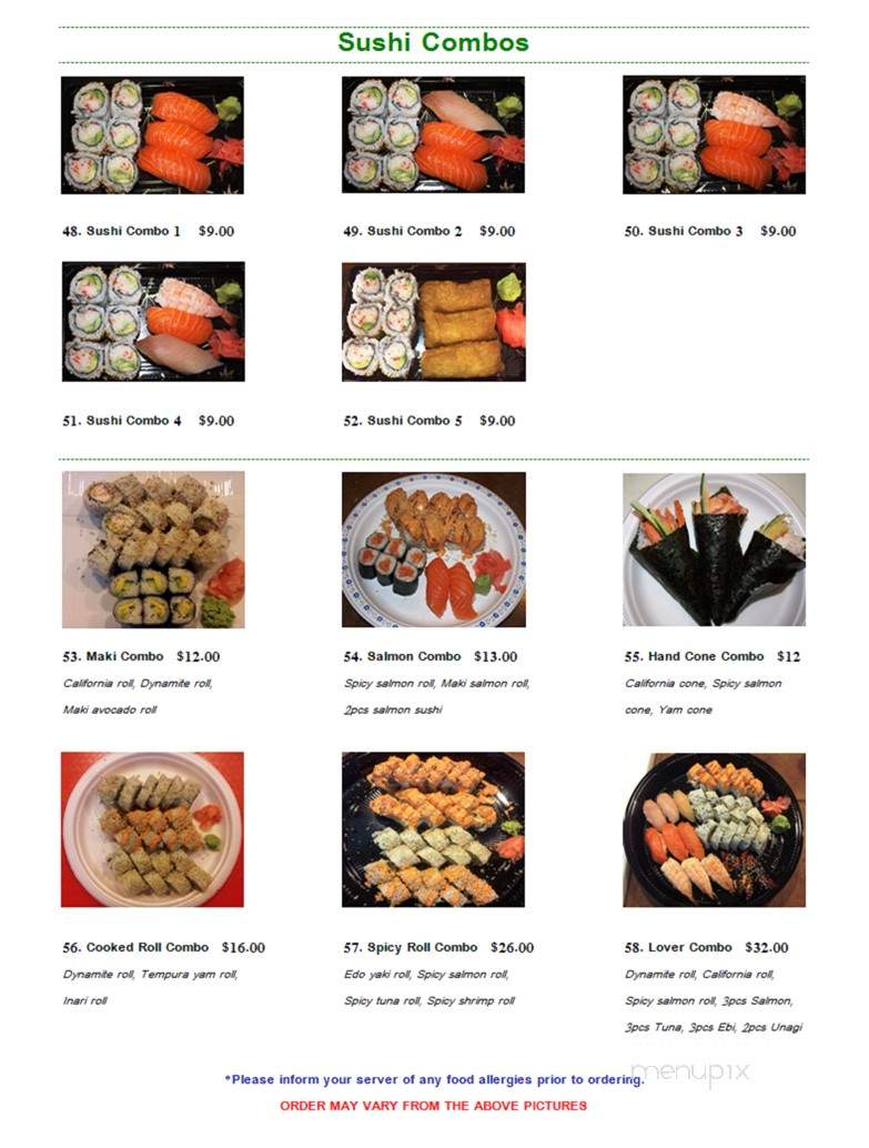 Edo Yaki Sushi Japanese - High River, AB menu_pic