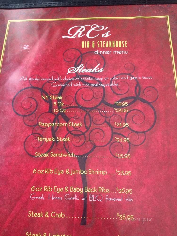 RC's Rib & Steakhouse - Olds, AB menu_pic