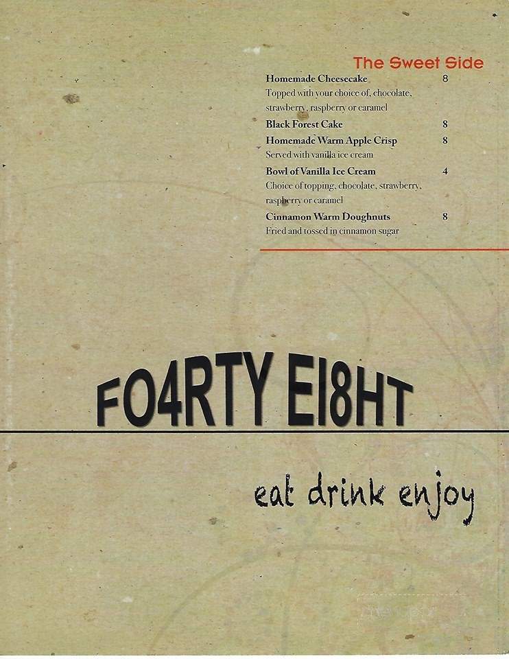 Forty Eight (Fo4rty Ei8ht) - Rocky Mountain House, AB menu_pic