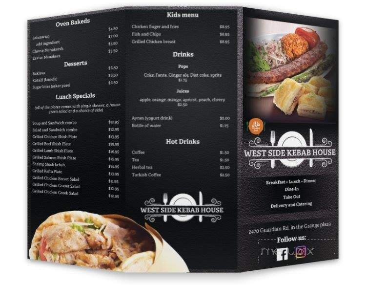 West Side Kebab House - Edmonton, AB menu_pic