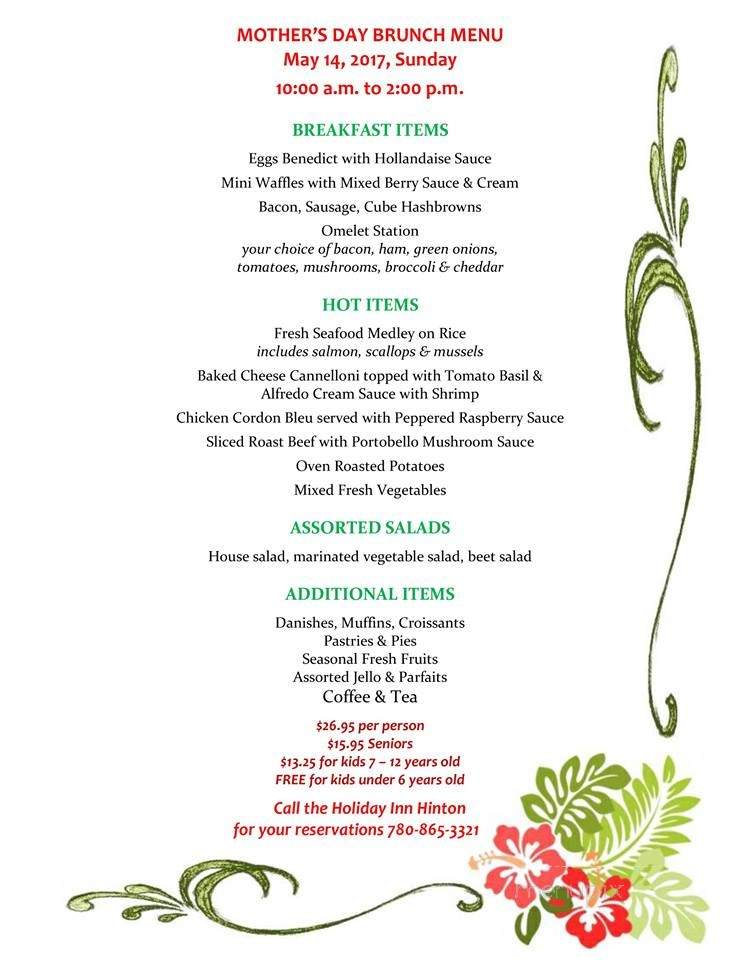 Greentree Restaurant - Hinton, AB menu_pic