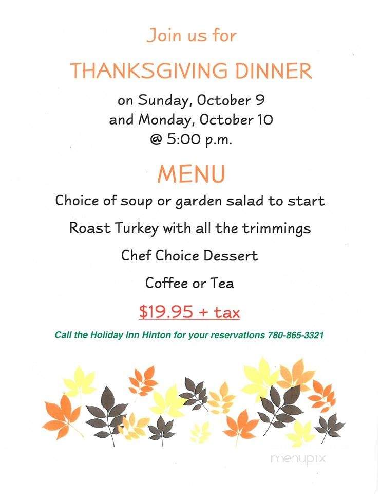 Greentree Restaurant - Hinton, AB menu_pic