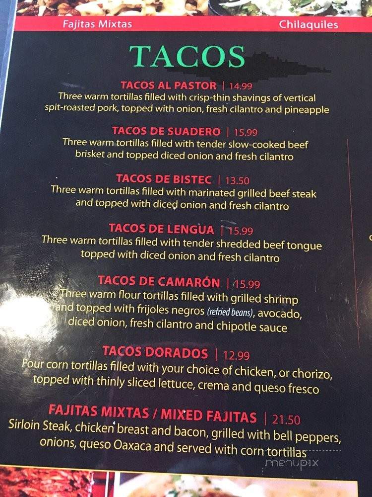 Mexico Lindo Tacos & Grill - Sherwood Park, AB menu_pic