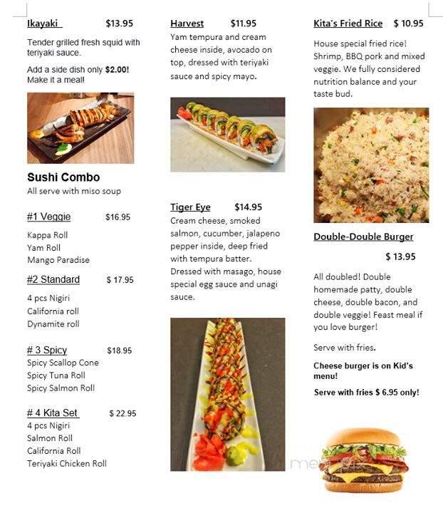 Kita North - Peace River, AB menu_pic