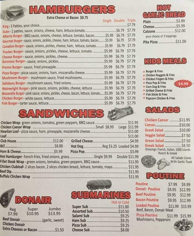 Burger Baron - Wainwright, AB menu_pic