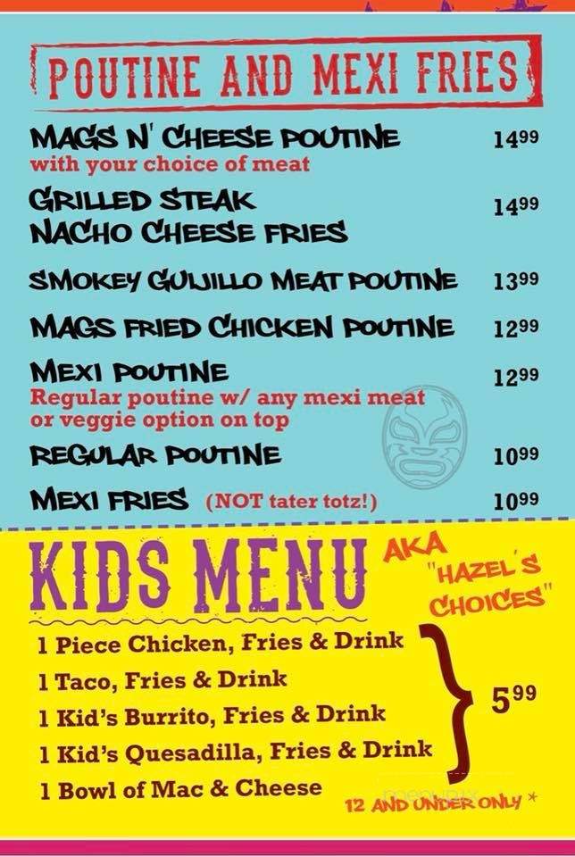 Mag's99 Fried Chicken And Mexican Cantina - Port Alberni, BC menu_pic