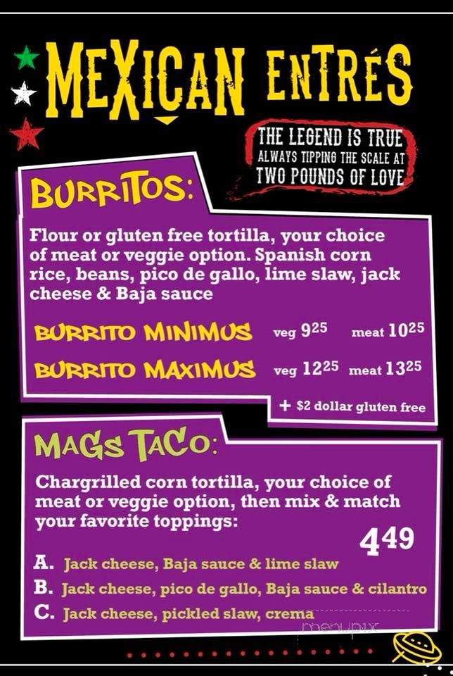 Mag's99 Fried Chicken And Mexican Cantina - Port Alberni, BC menu_pic