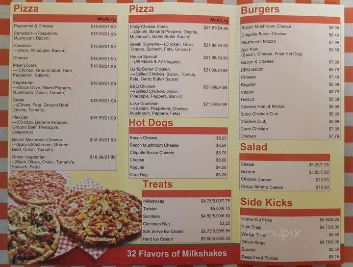 J &V Burgers - Lake Cowichan, BC menu_pic