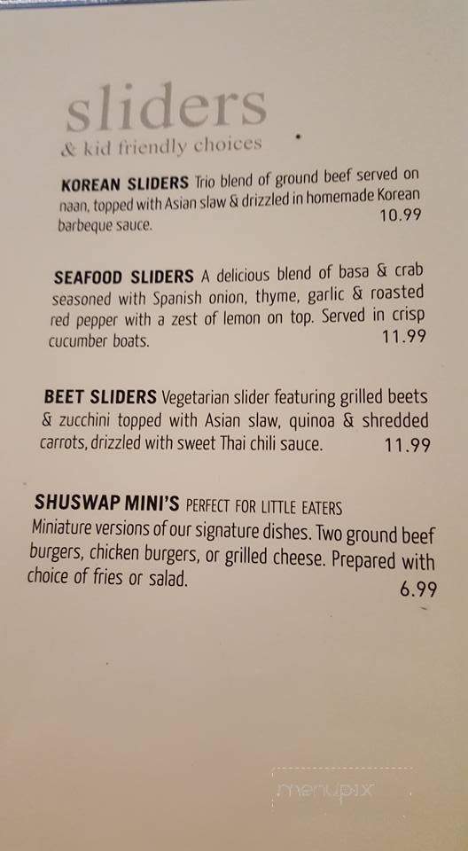Shuswap Grill - Salmon Arm, BC menu_pic