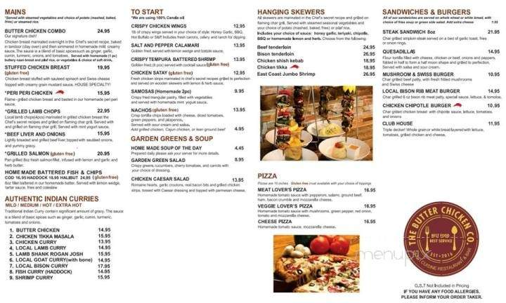 The Butter Chicken Co - Fort Saint John, BC menu_pic