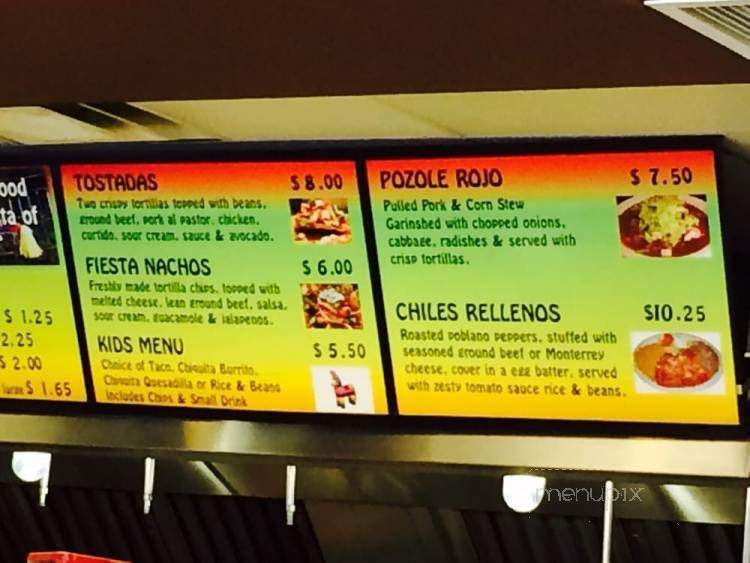 Latin Fiesta - Kelowna, BC menu_pic