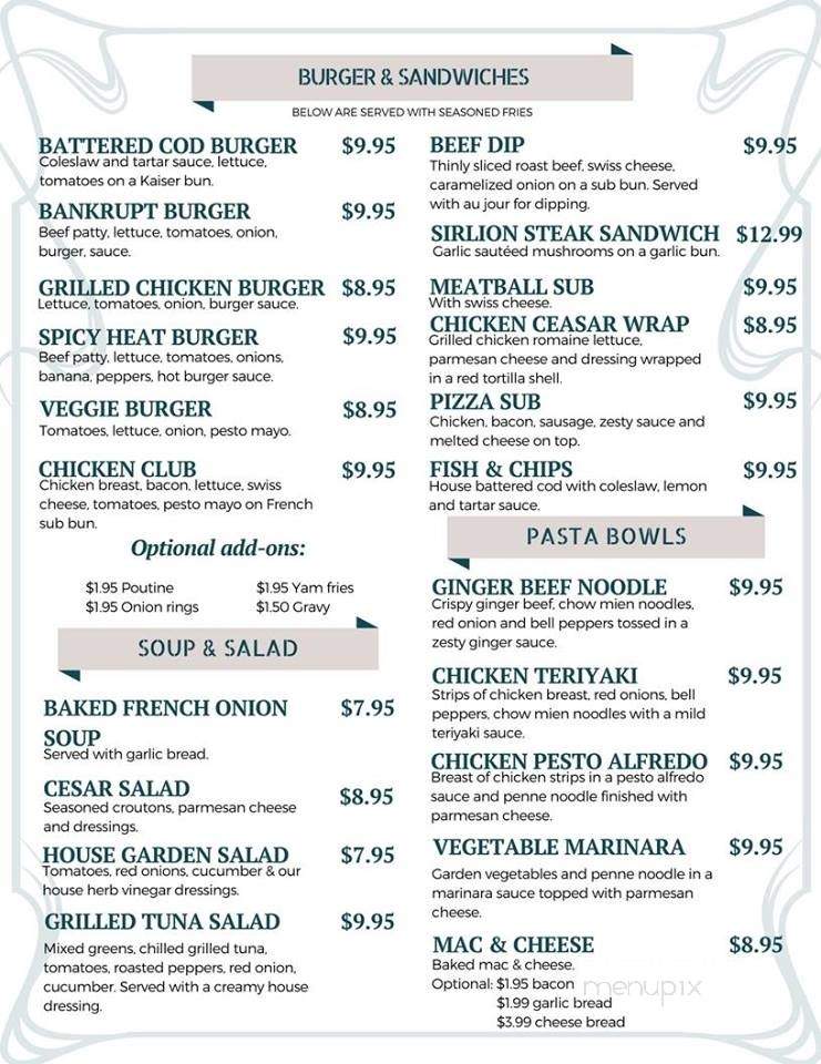 Bankrupt Social Spot - Abbotsford, BC menu_pic