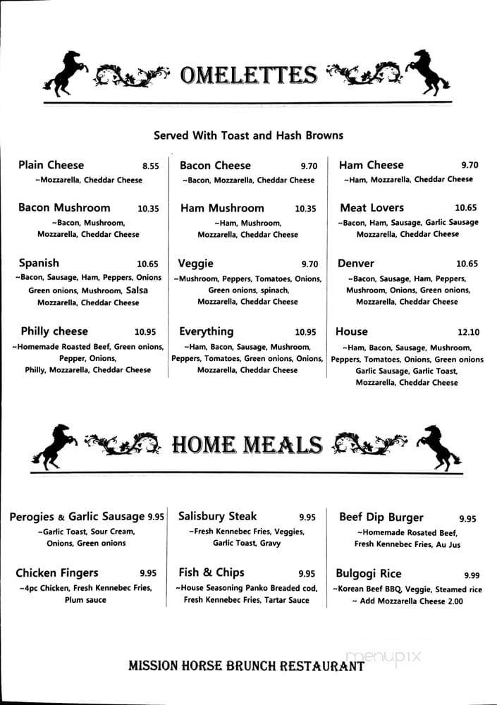 Mission Horse Brunch - Mission City, BC menu_pic