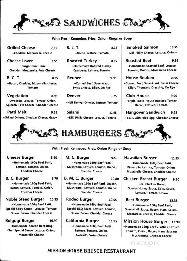 Mission Horse Brunch - Mission City, BC menu_pic